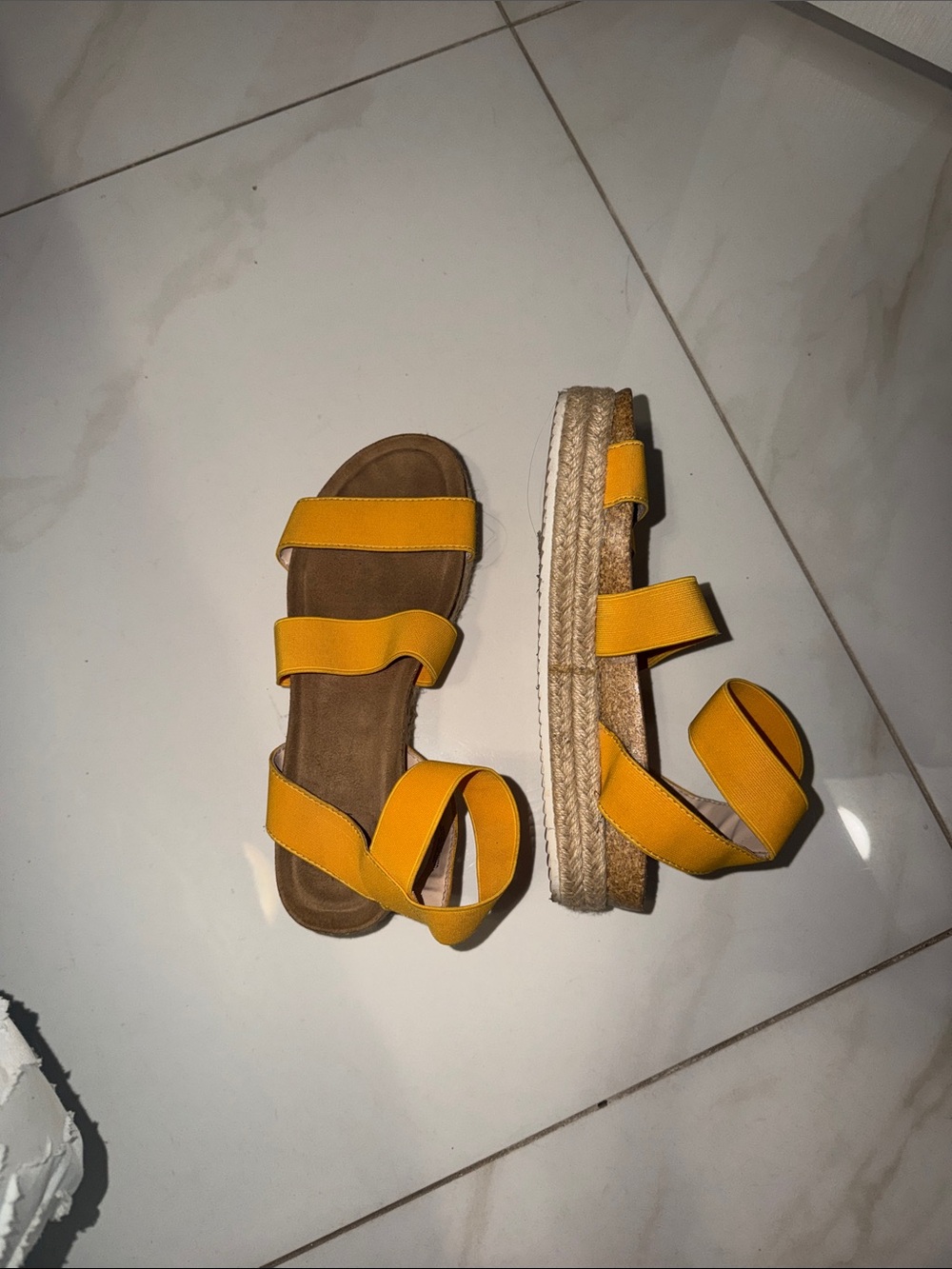 Women’s Yellow Espadrille Platform Sandals
